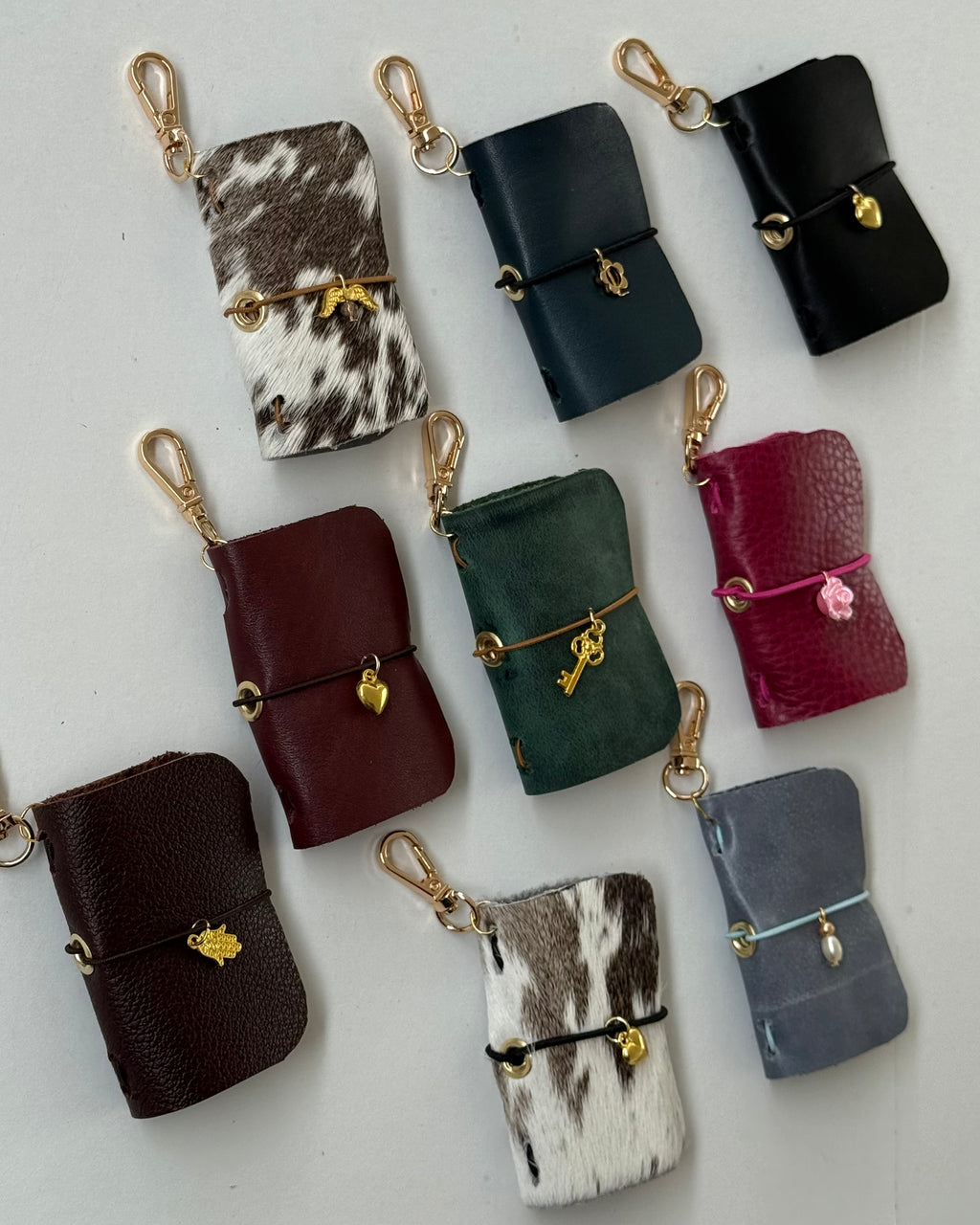 Mini Journal Leather Keychain