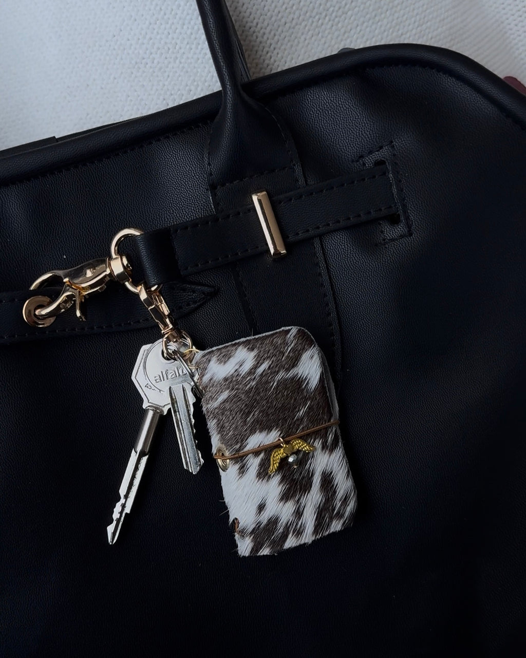 Mini Journal Leather Keychain